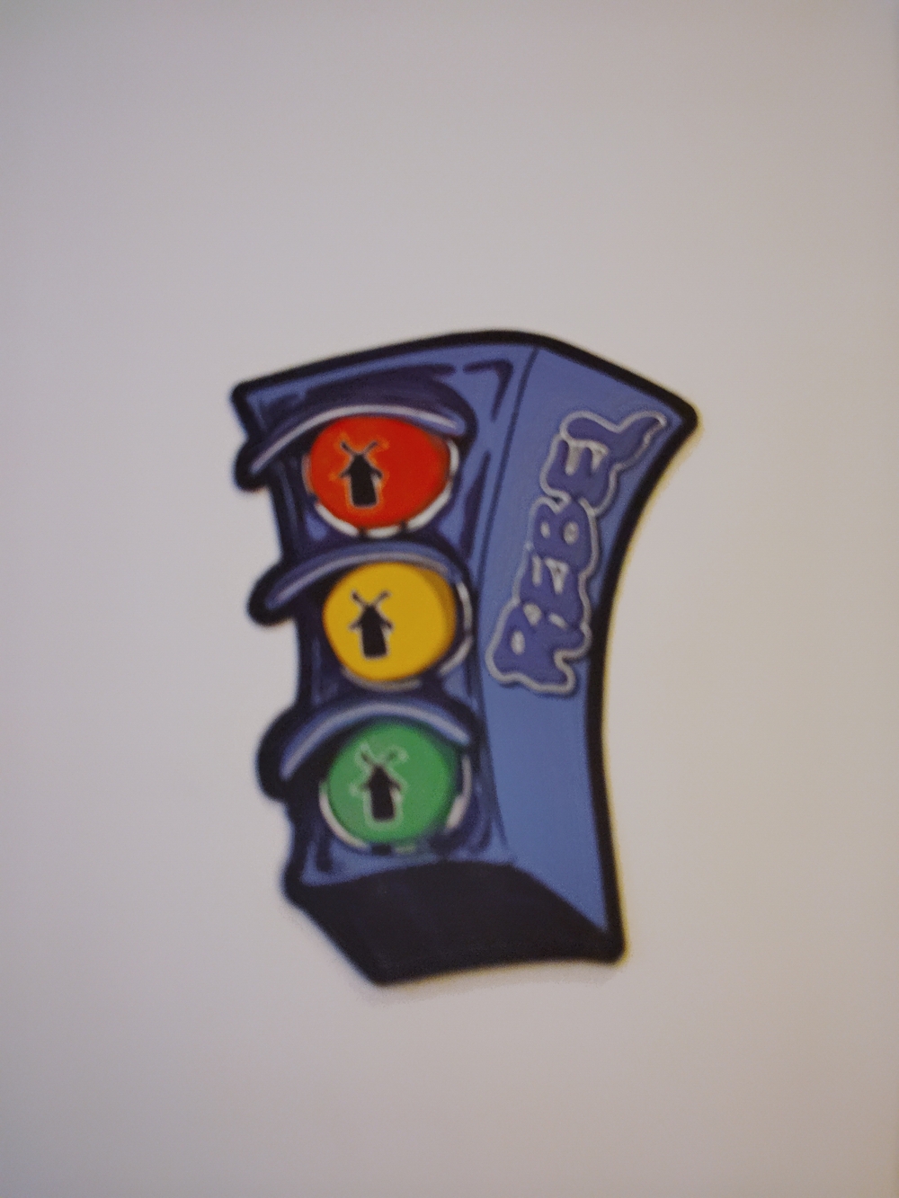 Dutch Bros Blue Traffic Light Sticker with Red Yellow Green Lenses